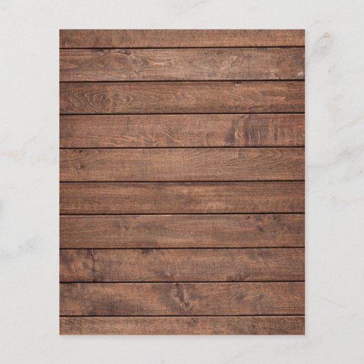 予算文字列素朴ライト結婚式招待状 (裏面)