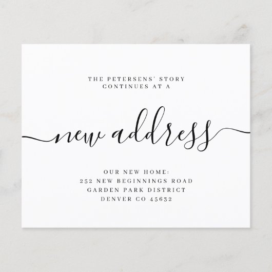 予算新しい住所のモダン引越し案内 (正面)