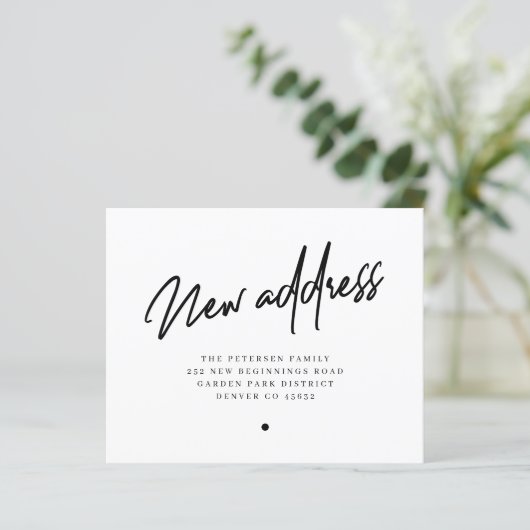 予算新しい住所のモダン引越し案内 (スタンド正面)