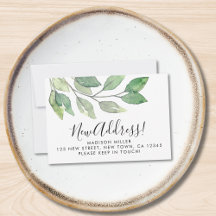 予算新住所の引越し案内カード