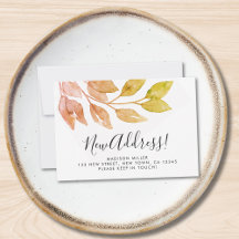 予算新住所の引越し案内カード