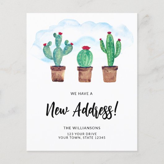 予算新住所の引越し案内 チラシ (正面)