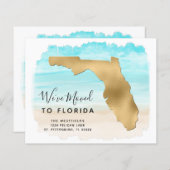 予算新住所フロリダ地図ビーチ移動カード (正面/裏面)