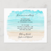 予算新住所フロリダ地図ビーチ移動カード (裏面)