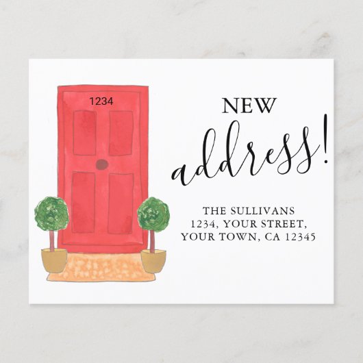 予算新住所フロントドアの引越し案内 (正面)