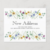 予算新住所フローラ移動案内カード (正面)