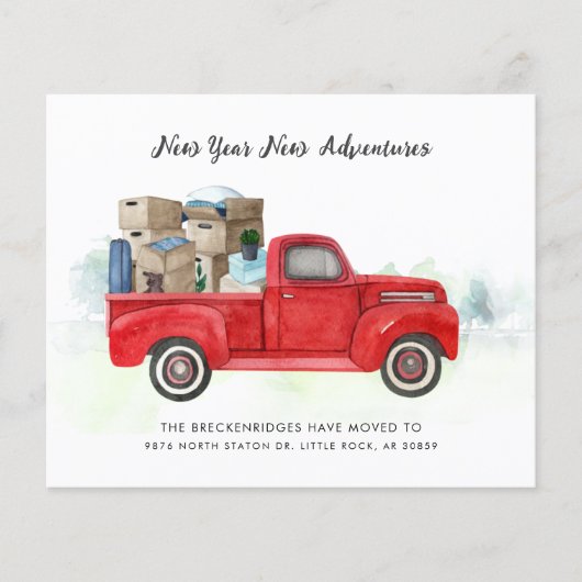 予算新年の引越し住所のお知らせ (正面)