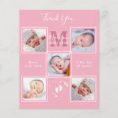 予算新生児ありがとう写真誕生のお知らせ (正面)