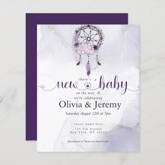 予算新生児オンザウェイパープルドリームキャッチャー (正面/裏面)