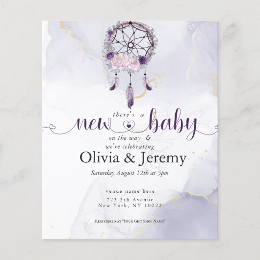 予算新生児オンザウェイパープルドリームキャッチャー (正面)