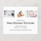 予算新生児ミニマル写真クリスマスカード (裏面)