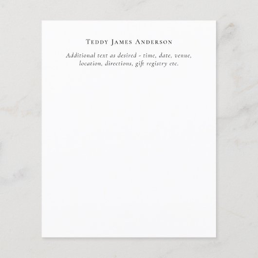 予算新生児写真の発表カスタム (裏面)