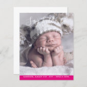 予算新生児写真の発表カスタム (正面/裏面)