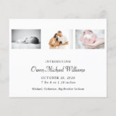 予算新生児写真誕生のお知らせ (裏面)