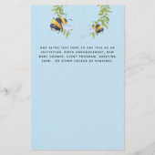 予算新生児写真贈り物ひまわりミツバチ 便箋 (裏面)