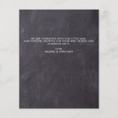 予算新生児写真Chalkboardシャワーサンキュー (裏面)