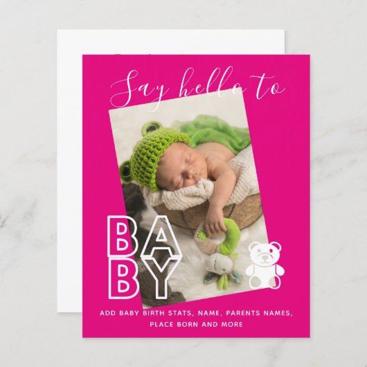 予算新生児写真Statsキープサウ発表 (正面/裏面)