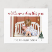 予算新生児発表写真クリスマスカード (正面)