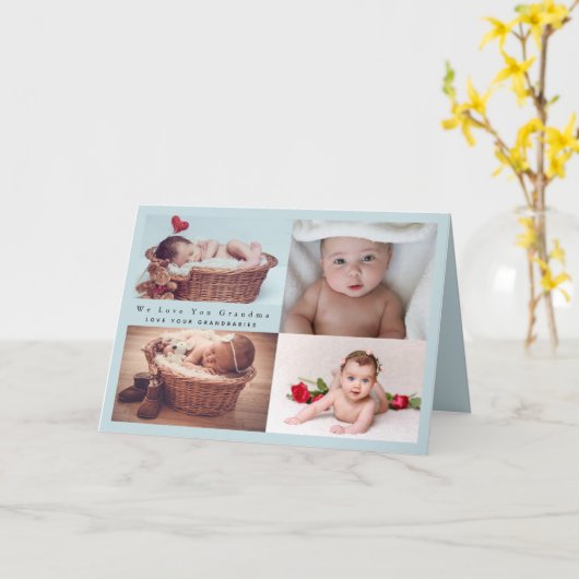 予算新生児発表写真コラージュ カード (黄色い花)