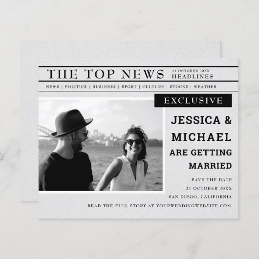 予算新聞白黒写真保存日付 (正面/裏面)