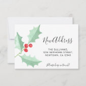 予算新規所在地の保留引越アナウンス ノートカード (正面)