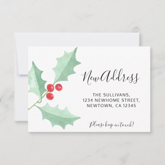 予算新規所在地の保留引越アナウンス ノートカード (正面)