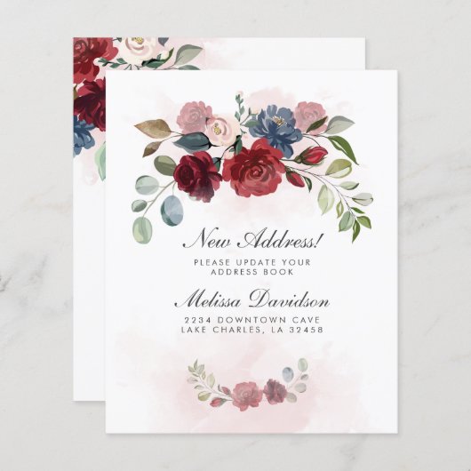 予算新規所在地フローラの引越し案内 (正面/裏面)