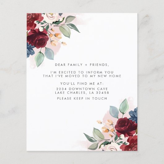 予算新規所在地フローラの引越し案内 (裏面)