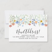 予算新規所在地ワイルドフラワーズムービングアナウンス ノートカード (正面)