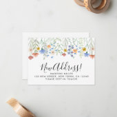 予算新規所在地ワイルドフラワーズムービングアナウンス ノートカード (正面/裏面インサイチュ)