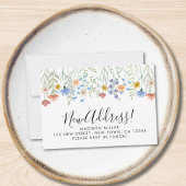 予算新規所在地ワイルドフラワーズムービングアナウンス ノートカード