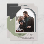 予算日付の保存はっきりした抽象芸術アーチ写真 (正面/裏面)