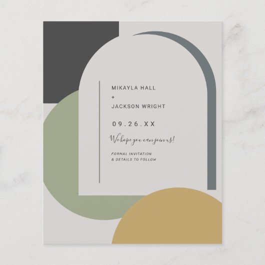 予算日付の保存はっきりした抽象芸術アーチ写真 (裏面)