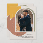 予算日付の保存はっきりした抽象芸術アーチ写真 (正面/裏面)