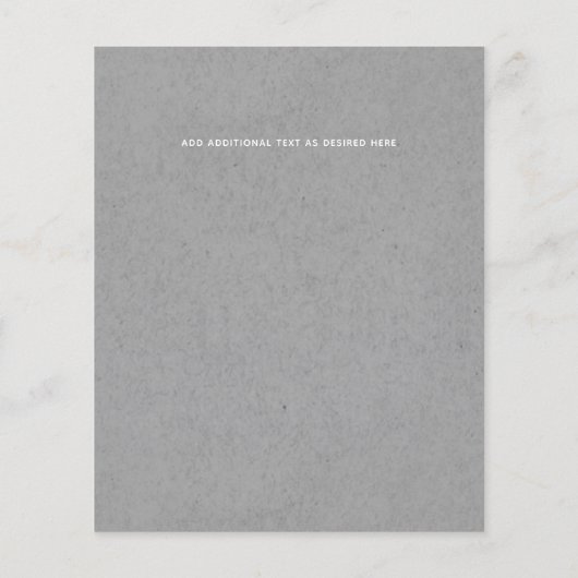 予算日付の保存グレーの金ゴールドフォトコラージュ (裏面)