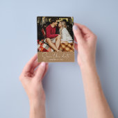 予算日付の保存スクリプト金ゴールドCaramel チラシ (手)