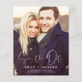 予算日付の保存フォト招待状 (正面)