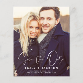 予算日付の保存フォト招待状 チラシ