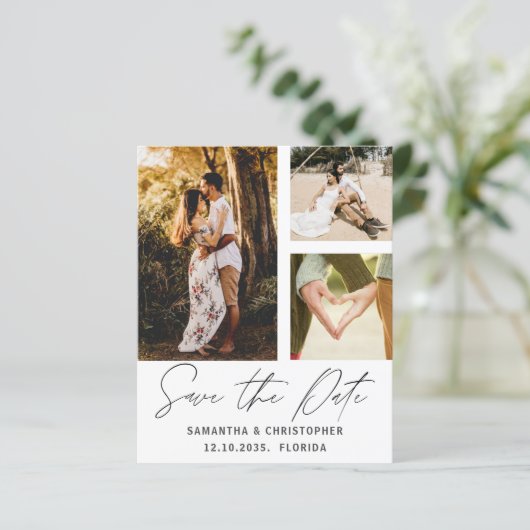 予算日付の保存フォト金ゴールドスクリプト招待状 (スタンド正面)