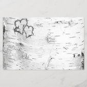 予算日付の保存樺の木ツリーハート写真 チラシ (裏面)