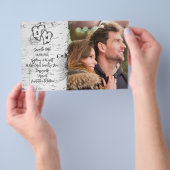 予算日付の保存樺の木ツリーハート写真 チラシ (ハンドル)