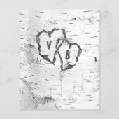 予算日付の保存樺の木ハート写真垂直 チラシ (裏面)