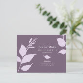 予算日付の紫を保存 案内ポストカード (スタンド正面)