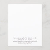 予算日付のQRコー結婚ド招待状の保存 (裏面)