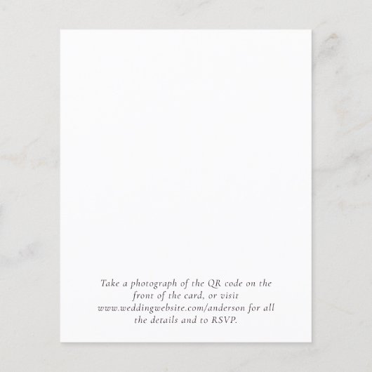 予算日付のQRコー結婚ド招待状の保存 (裏面)