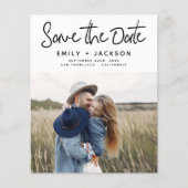 予算日付を保存する手書き写真 チラシ (正面)