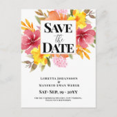 予算日付フローラの保存 ポストカード (正面)