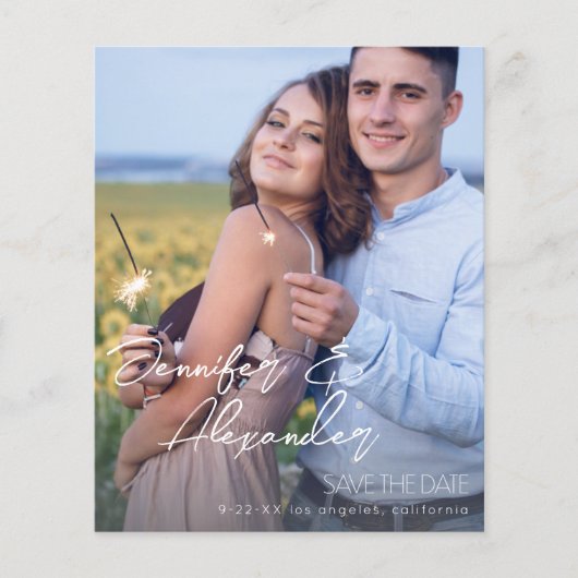 予算日付名を保モダン存する写真VerticalV3 チラシ (正面)