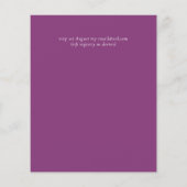 予算明るい赤紫色紫ピンクの結婚式の招待 (裏面)