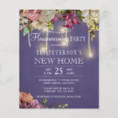 予算春フローラ引っ越し祝いパーティーパーティの招待状 チラシ (正面)